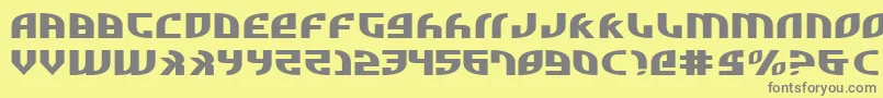 フォントZoneRiderUltraExpanded – 黄色の背景に灰色の文字