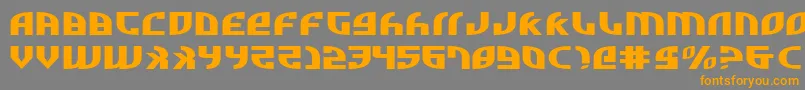 ZoneRiderUltraExpanded Font – Orange Fonts on Gray Background