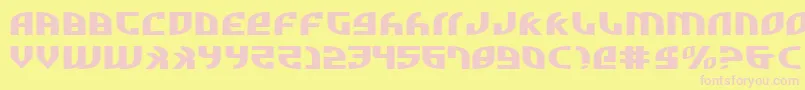 ZoneRiderUltraExpanded Font – Pink Fonts on Yellow Background