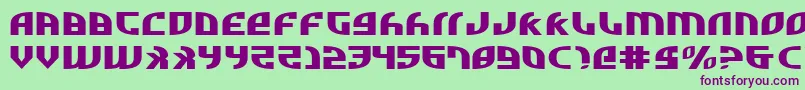 ZoneRiderUltraExpanded Font – Purple Fonts on Green Background