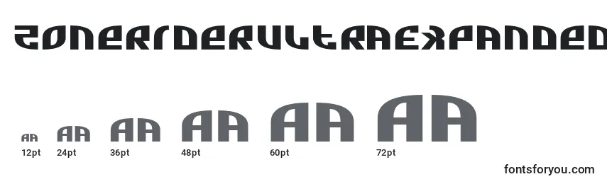 ZoneRiderUltraExpanded Font Sizes