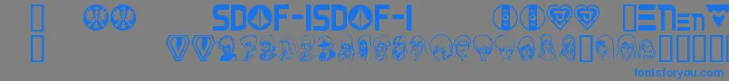 RobotechSymbol Font – Blue Fonts on Gray Background