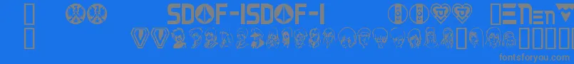 fuente RobotechSymbol – Fuentes Grises Sobre Fondo Azul