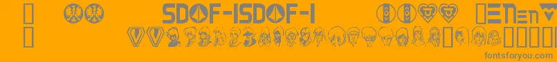 RobotechSymbol Font – Gray Fonts on Orange Background