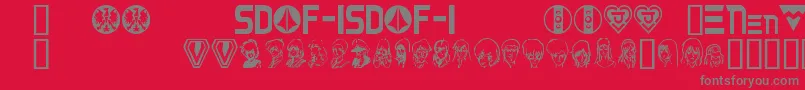 Шрифт RobotechSymbol – серые шрифты на красном фоне