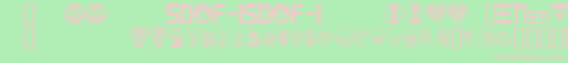 RobotechSymbol Font – Pink Fonts on Green Background