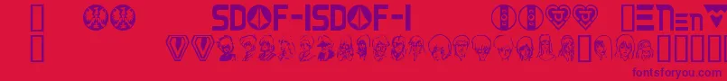RobotechSymbol Font – Purple Fonts on Red Background