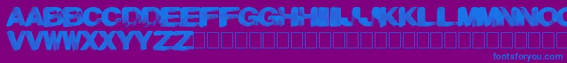 フォントPaintnight – 紫色の背景に青い文字