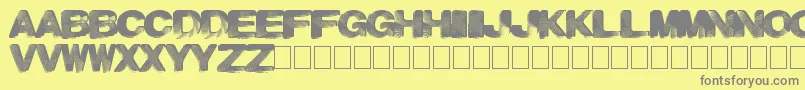 Paintnight-Schriftart – Graue Schriften auf gelbem Hintergrund