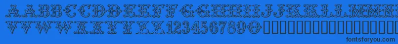 Tropicana Font – Black Fonts on Blue Background