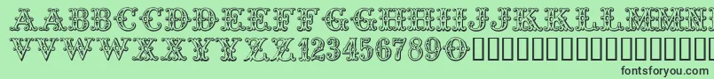 Tropicana Font – Black Fonts on Green Background