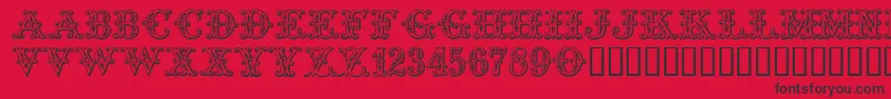 Tropicana Font – Black Fonts on Red Background