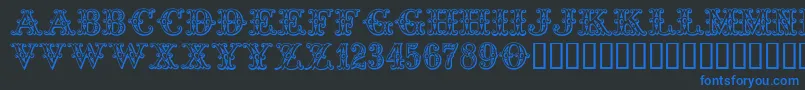 Tropicana Font – Blue Fonts on Black Background