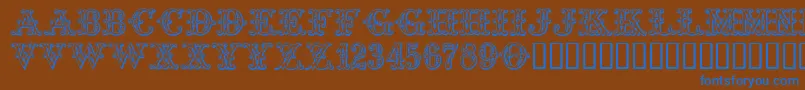 Tropicana Font – Blue Fonts on Brown Background