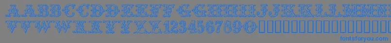 Tropicana Font – Blue Fonts on Gray Background