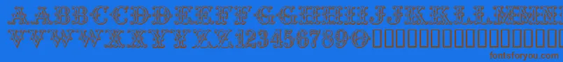 Tropicana Font – Brown Fonts on Blue Background