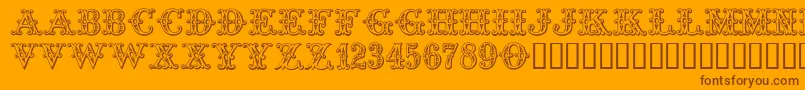 Tropicana Font – Brown Fonts on Orange Background