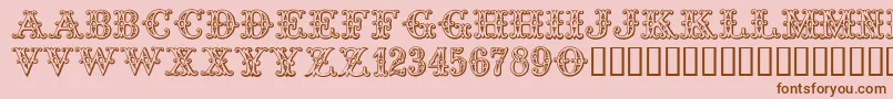 Tropicana Font – Brown Fonts on Pink Background