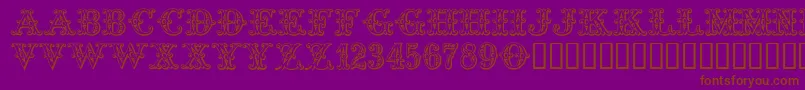 Tropicana Font – Brown Fonts on Purple Background