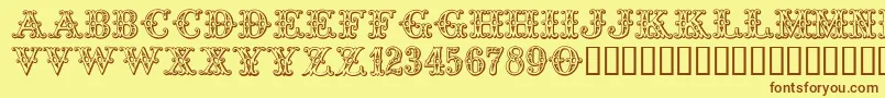 Tropicana Font – Brown Fonts on Yellow Background