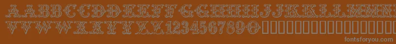 Tropicana Font – Gray Fonts on Brown Background