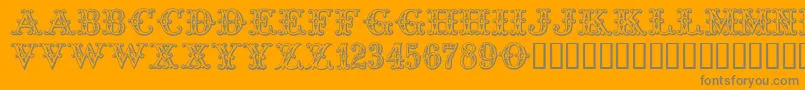 Tropicana Font – Gray Fonts on Orange Background