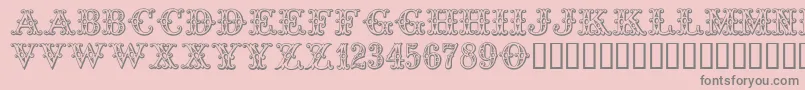 Tropicana Font – Gray Fonts on Pink Background