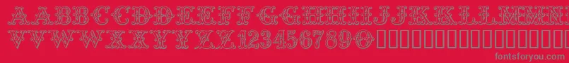 Tropicana Font – Gray Fonts on Red Background