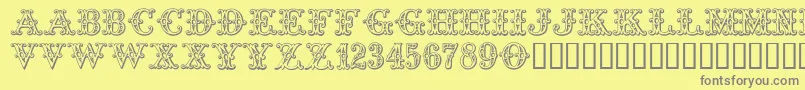 Tropicana Font – Gray Fonts on Yellow Background