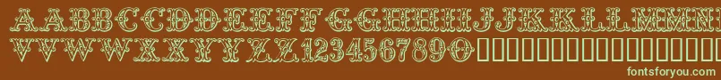 Tropicana Font – Green Fonts on Brown Background