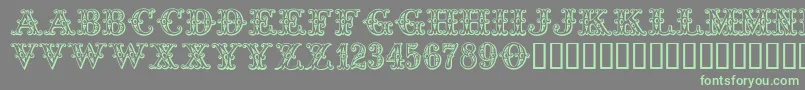 Tropicana Font – Green Fonts on Gray Background