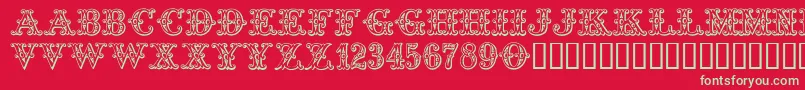 フォントTropicana – 赤い背景に緑の文字