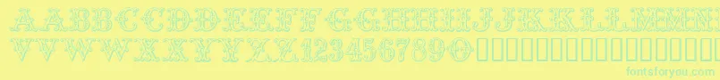 Tropicana Font – Green Fonts on Yellow Background