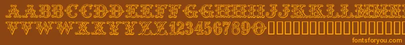 Tropicana Font – Orange Fonts on Brown Background