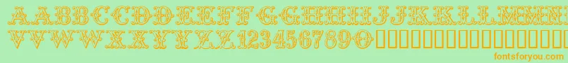 Tropicana Font – Orange Fonts on Green Background