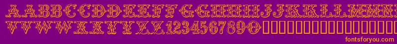 Tropicana Font – Orange Fonts on Purple Background