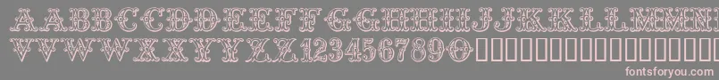 Tropicana-Schriftart – Rosa Schriften auf grauem Hintergrund