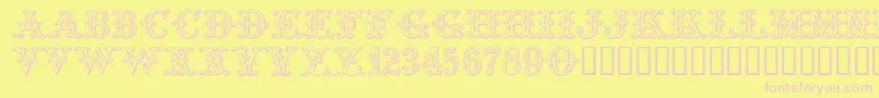 Tropicana Font – Pink Fonts on Yellow Background