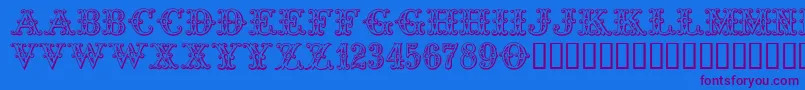Tropicana Font – Purple Fonts on Blue Background