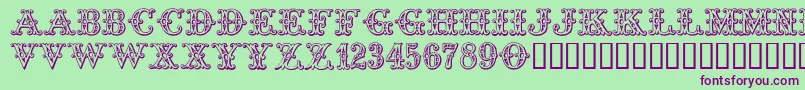 Tropicana Font – Purple Fonts on Green Background