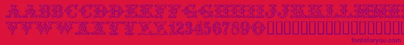 Tropicana Font – Purple Fonts on Red Background
