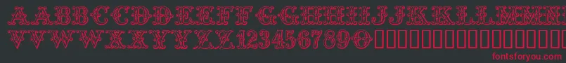 Tropicana Font – Red Fonts on Black Background