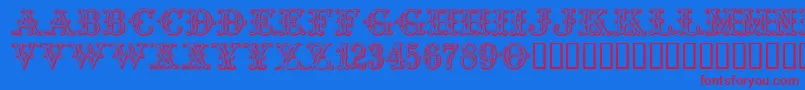 Tropicana Font – Red Fonts on Blue Background