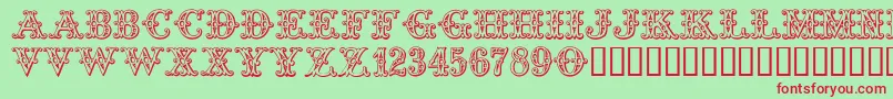 Tropicana Font – Red Fonts on Green Background