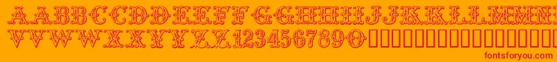 Tropicana Font – Red Fonts on Orange Background