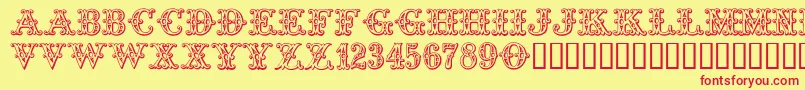 Tropicana Font – Red Fonts on Yellow Background