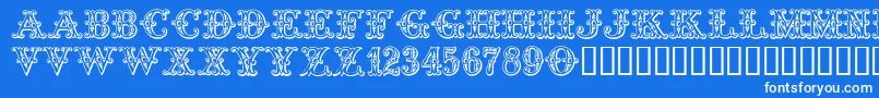 Tropicana Font – White Fonts on Blue Background