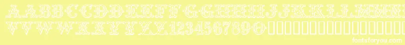 Tropicana Font – White Fonts on Yellow Background