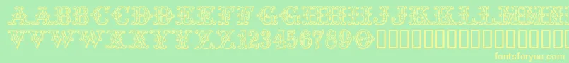 Tropicana Font – Yellow Fonts on Green Background