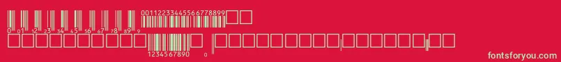 V200005 Font – Green Fonts on Red Background